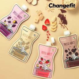 [체인지핏] 체중조절용 단백질 쉐이크 7팩 (딸기&바나나／고구마／코코아／인절미 1택）